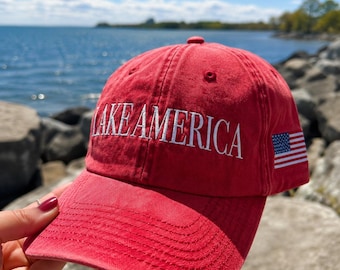 Lake America Vintage Cotton Twill Cap – Embroidered Cap