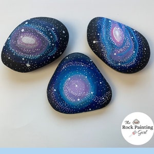 GALAXY Painting, Galaxy Painted Rocks, Galaxy Paint, Rock Painting Kit, DIY Craft Kit, Monthly Subscription Box, Subscription Box for Women image 2