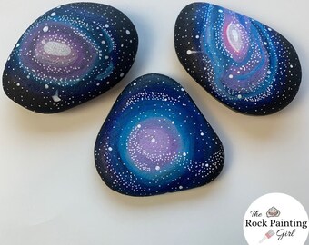 How to Make Galaxy Painted Rocks