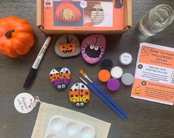 Halloween Craft, Halloween Rock Painting , Rock Painting, Rock Painting Kit, Halloween Craft Kit, Painting Rocks, Halloween Craft supplies