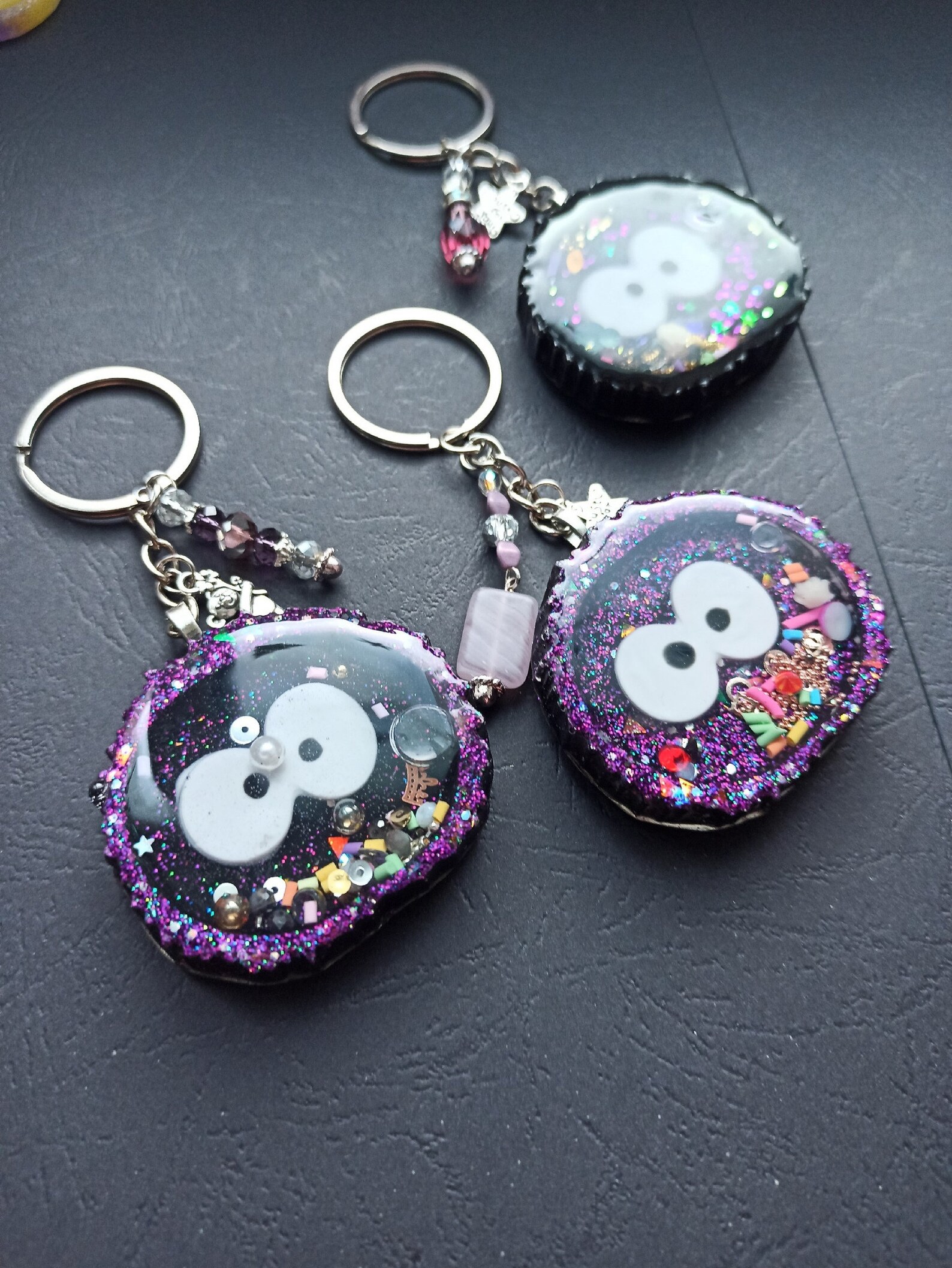 Resin Shaker Charm Keychain . Cute resin charm.Kawaii key Etsy