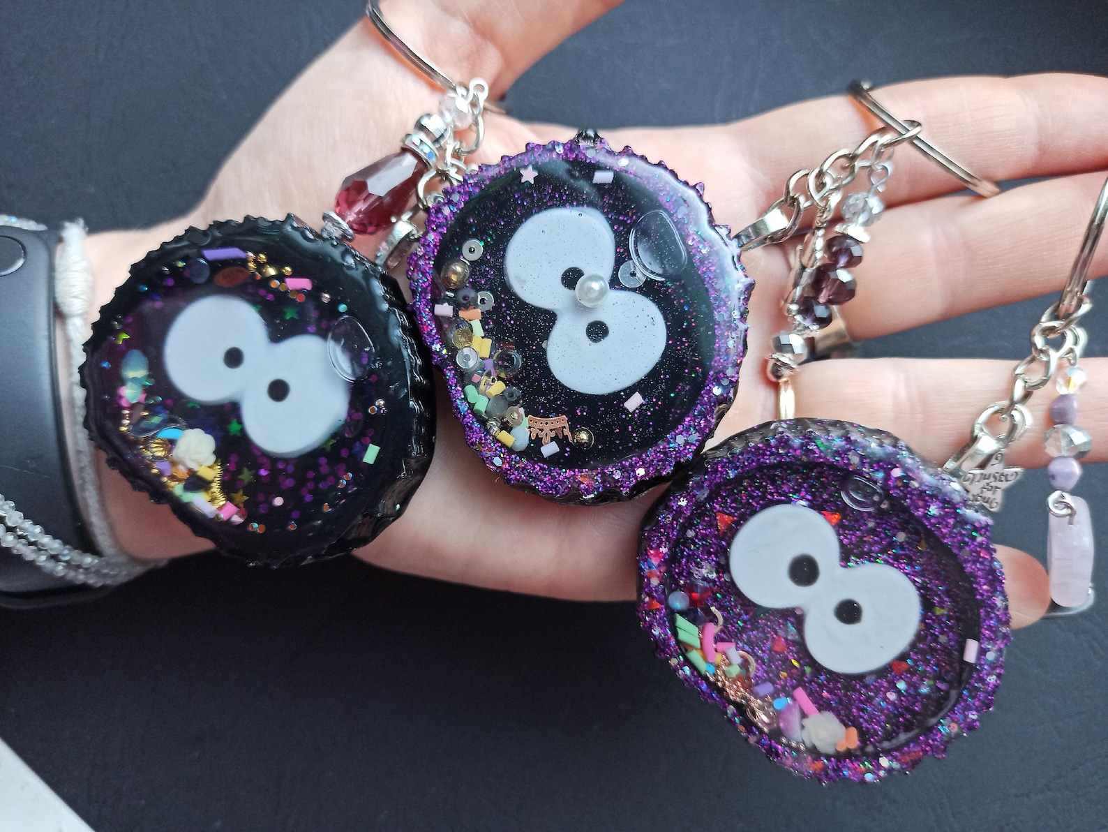 Resin Shaker Charm Keychain . Cute resin charm.Kawaii key Etsy