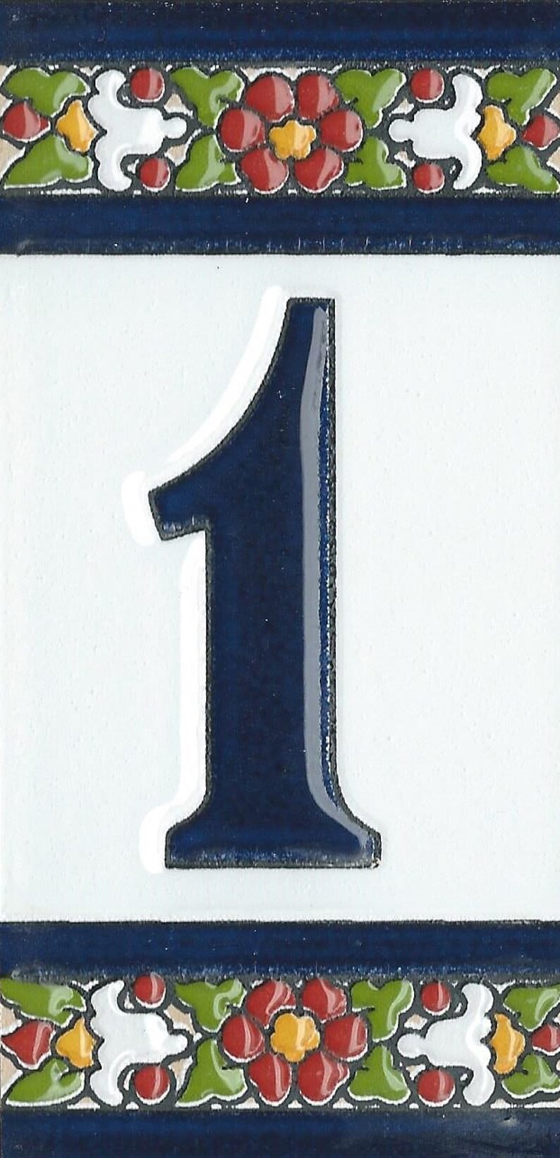 Spanish Ceramic Tile Numbers and Letters Etsy