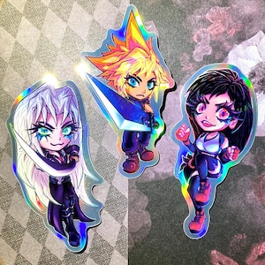 FF7 - Cloud Tifa en Sephiroth - vinylstickers