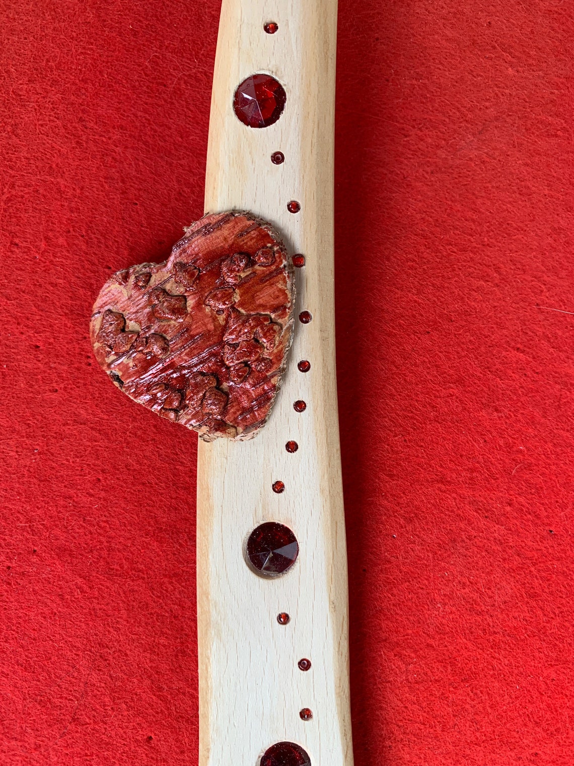 Pequeña estela con corazón hecho de madera tapón de maceta | Etsy