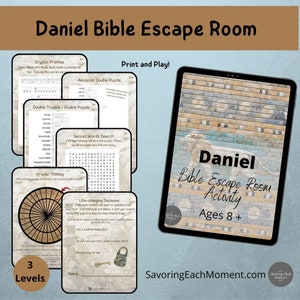 Daniel druckbare Bibel Escape Room Spiel, Bibel Spiele für Erwachsene, Jugendgruppen Spiele, Bibel Spiele druckbar, Bibel Studium Spiele, Löwenhöhle