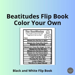 Sermon On The Mount, Beatitudes Kids Activity, Bible Verse Flip Book, Bible Study For Children, Memory Verse Flip Book, Sunday School Craft