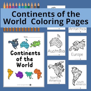 7 Kontinente Karten, Geographie zum Ausdrucken, Geographie Malvorlagen, 7 Kontinente Ausdruckbare, Klassenzimmer Unterricht Ausdrucke, Homeschool Seiten