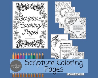 Bible Coloring Book for Adults, Printable Coloring Pages, Bible Journaling Prayer Journal, Scripture Coloring Sheets,Bible Verse Printables