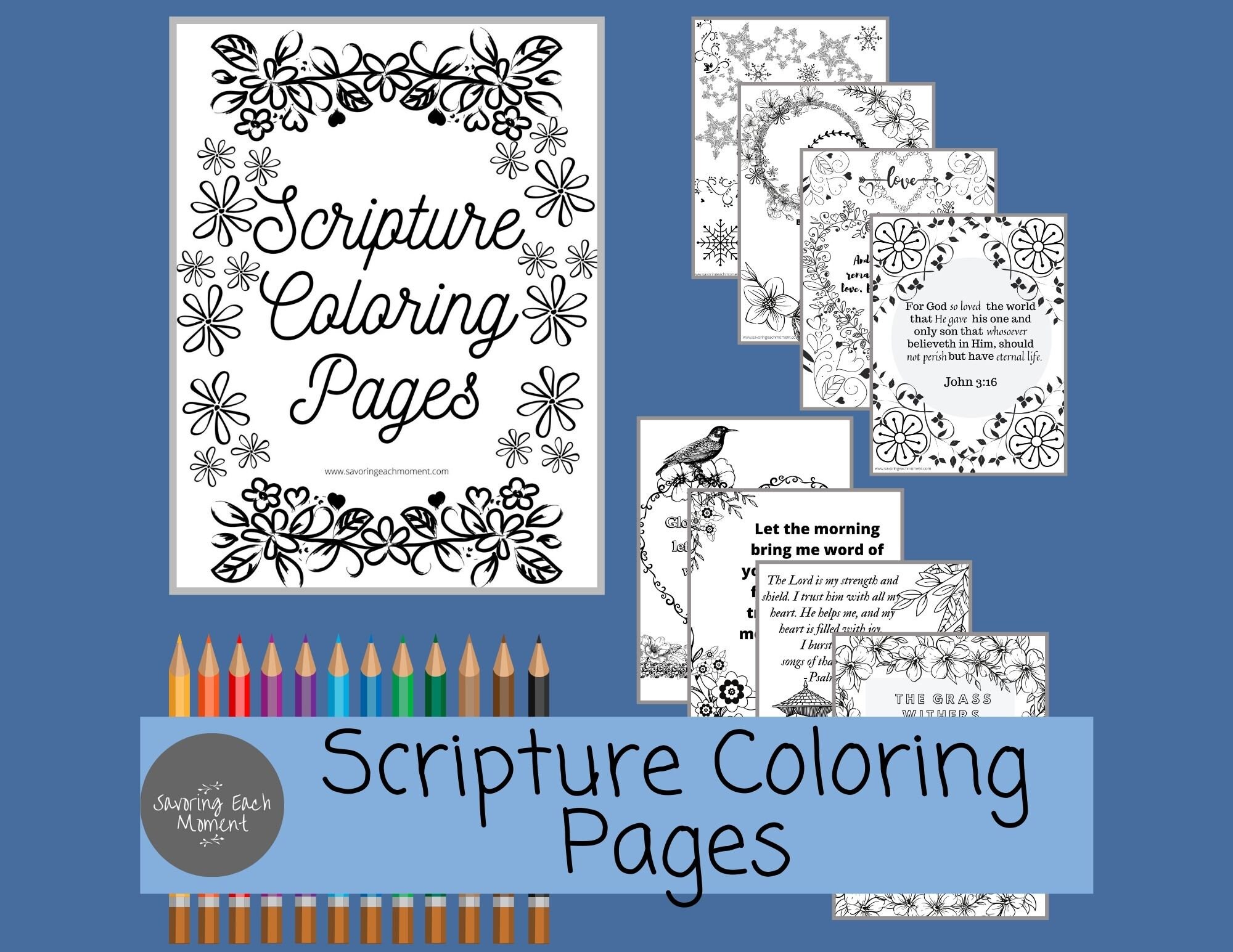 Bible Coloring Book for Adults Printable Coloring Pages - Etsy