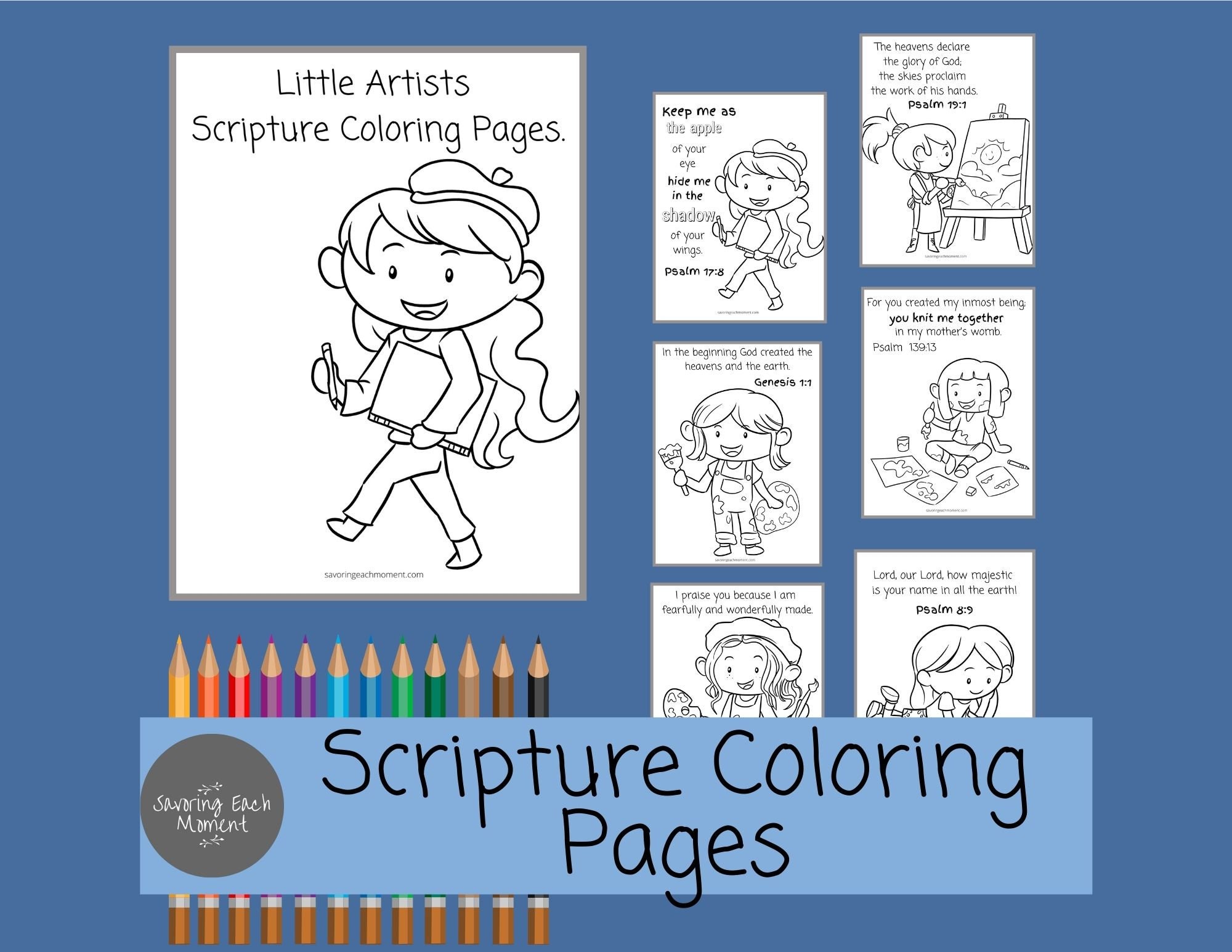 Bible Verse Coloring Pages for Kids, Scripture Coloring for Kids ...