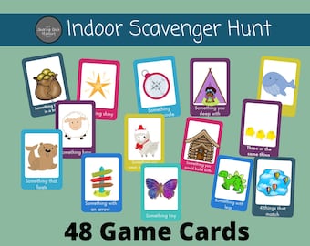 Scavenger Hunt for Kids, Scavenger Hunt Clues, Treasure Hunt for Kids, Birthday Party Games for Kids, Indoor Scavenger Hunt for kids