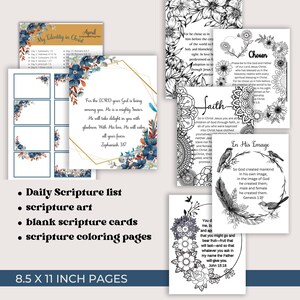 12 Month Scripture Writing Plan Monthly Bible Reading Plan Printable ...
