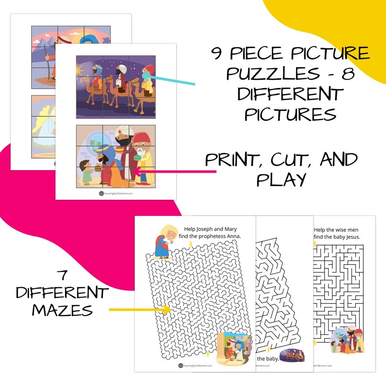 Baby Jesus Nativity Printable Bundle, the True Story Nativity Coloring ...