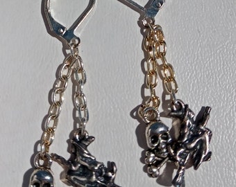 Silver Chain Dangle Earrings