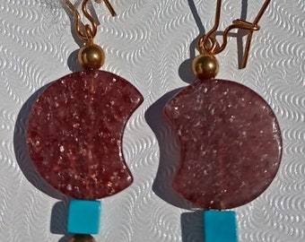 Muscovite and Turquoise Earrings