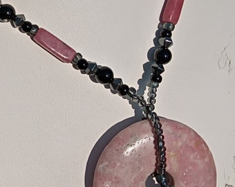 Rhodonite and Hematite Necklace