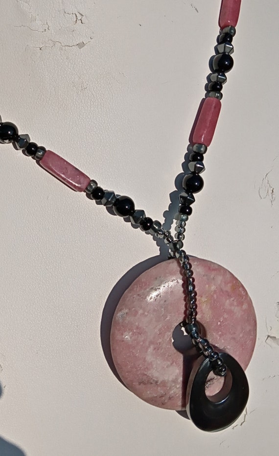 Rhodonite and Hematite Necklace