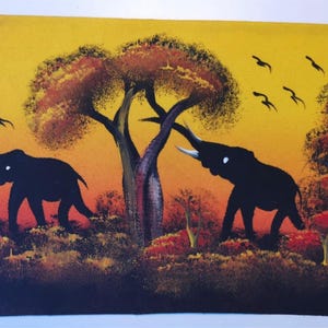 African handpainted canvas pictures - small