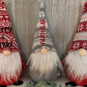 Gnomes Centerpieces,Christmas Gnomes Table Decor,Sweater Gnomes,Christmas Tier Tray Gnomes,Personalized Gnomes,Snowflake Gnome,Winter Gnomes