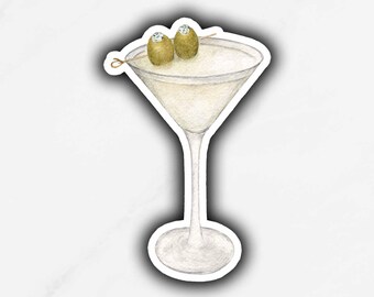 Dirty Martini Sticker with Blue Cheese Olives Sticker
