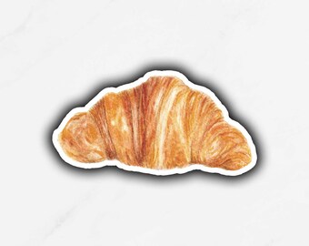 Croissant Sticker, French Pastry Sticker, French Bakery Sticker, Baked Goods Label, Croissant Lover