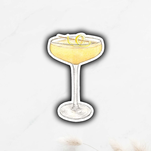 Bees Knees Cocktail Sticker, Signature Drink Sticker, DIY Wedding Bar Sign, Gin Cocktail Sticker, Lemon Drop Martini