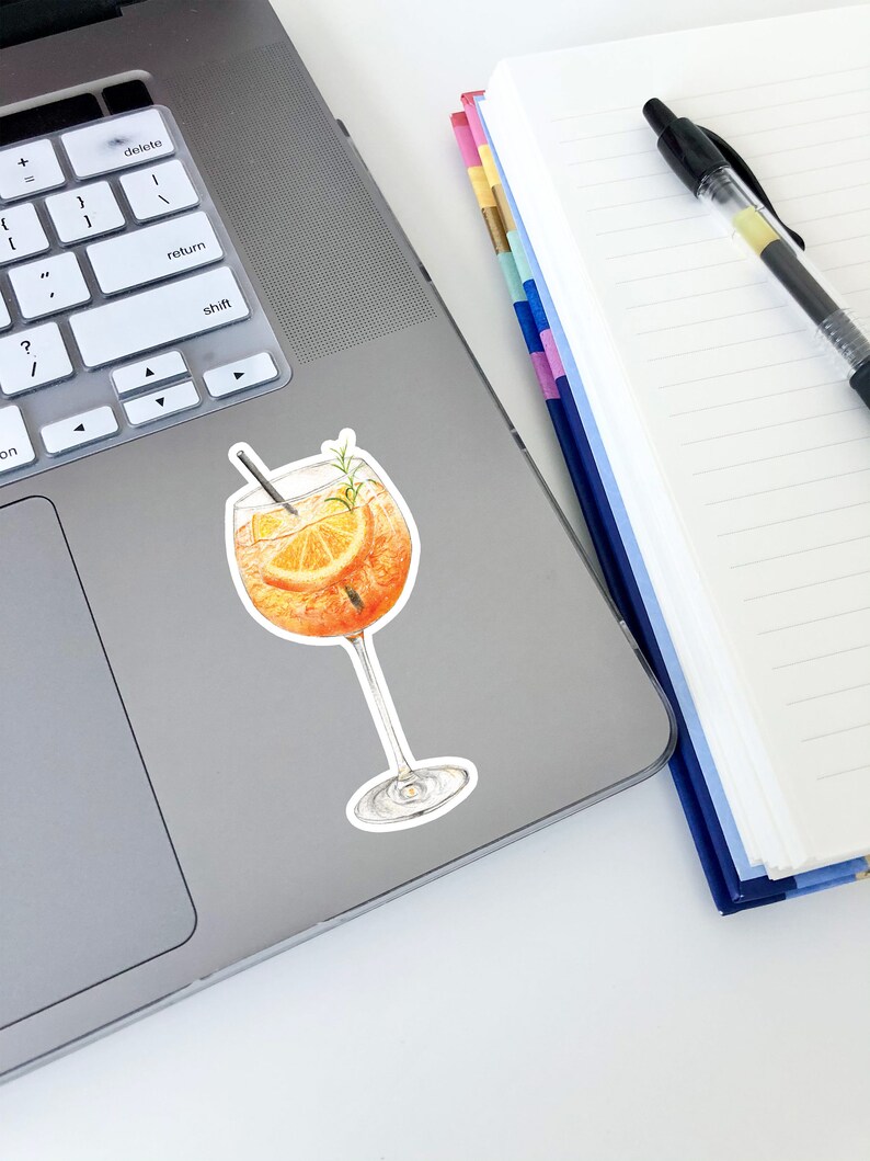 Aperol Spritz Sticker, Cocktail Sticker, Signature Drink Sticker, DIY ...