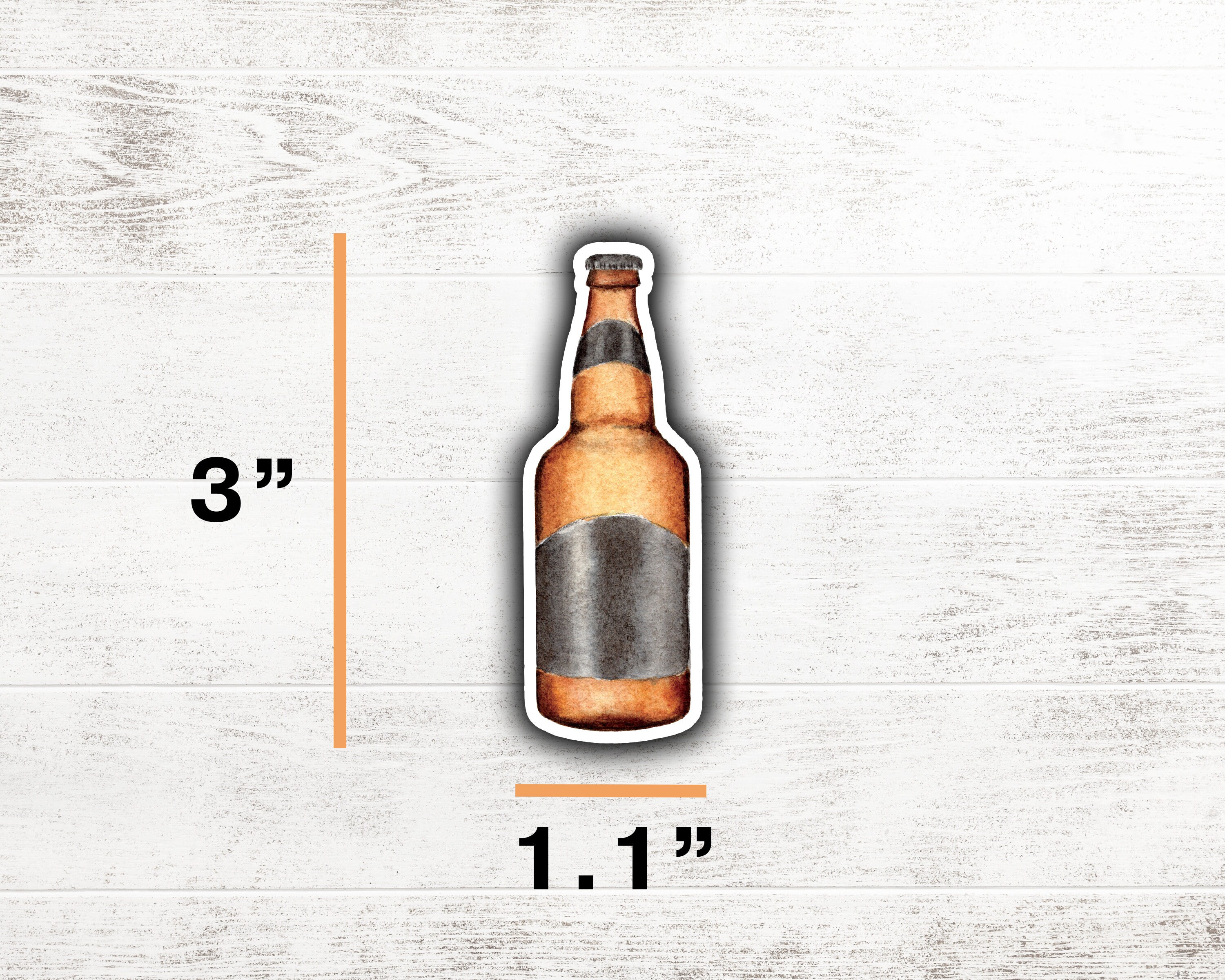 Beer Bottle With Black Label Sticker, Beer Sticker, Signature Drink ...