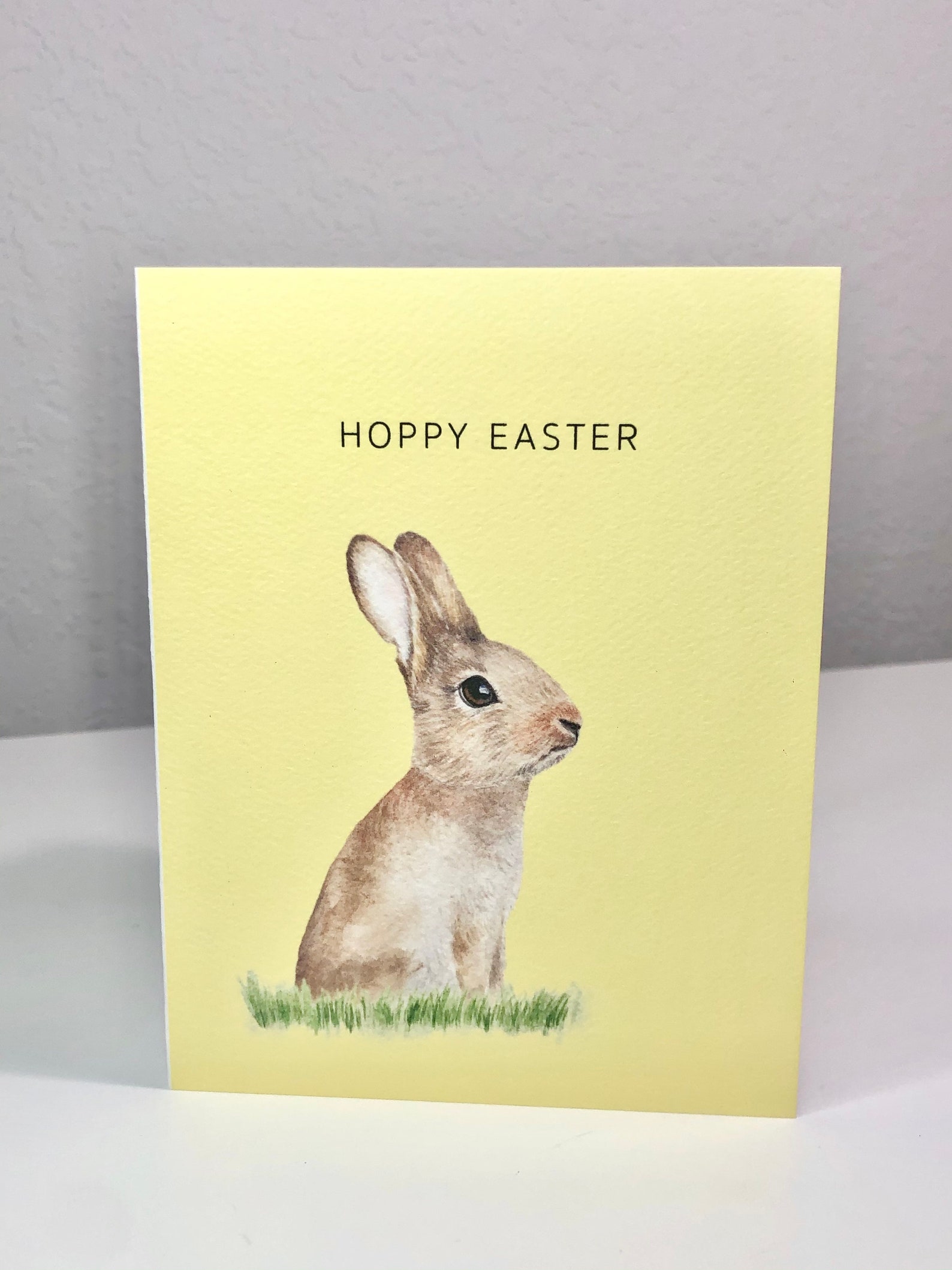 Ostern Hase Karte Hoppy Osterhase Karte Aquarell Bunny | Etsy