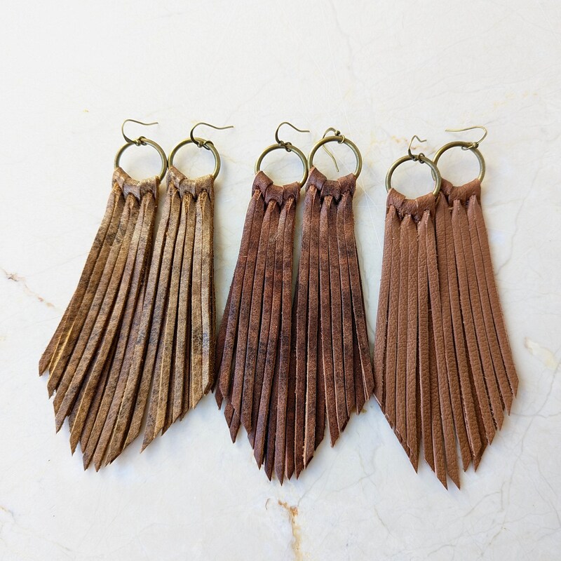 Denim Tassel  Earrings main image 1