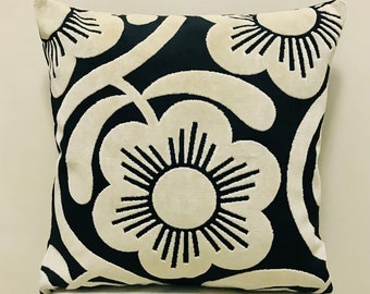 Black and Cream Pillow CoverVelvet Pillow All Size Pillows Custom Made Pillow Velvet Pillow Cover18X18 Velvet Cushion CoverDecorativePillows