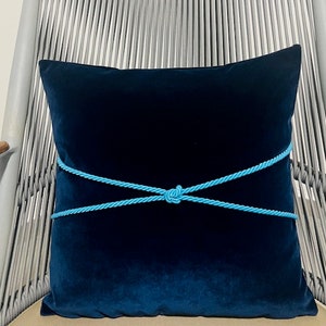 Navy Pillow Cover, Navy Velvet Pillow, Navy Pillow Case, Custom Made Pillow, 18X18 20X20 22X22X 24X24  Pillow Cover, Velvet Pillow Covers