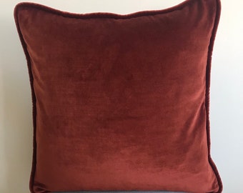 Terracotta Pillow Cover, Velvet Pillow All Size Pillows Custom Made Pillow Velvet Pillow Cover 18X18 Velvet Cushion Cover Decorative Pillows