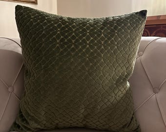 Moss Green Pillow Cover, Green Velvet Pillow, Al Size Pillow, Custom Made Pillow, Velvet Pillow Case, 18X18 20X20 22X22 Velvet Cushion Cover