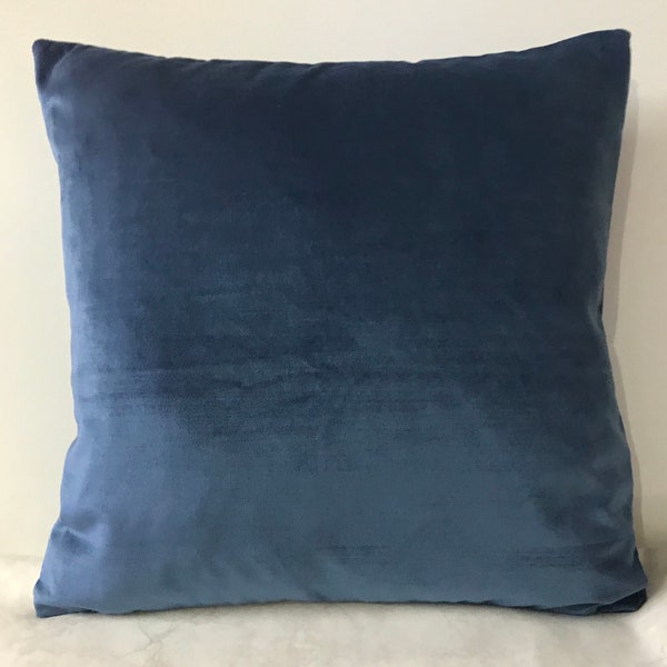 Blue Velvet Pillow Etsy