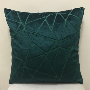 Green Pillow Cover, Green Velvet Cushion Case, Decorative Euro Sham, Throw Accent Pillow, Chalr Soft Cushion, Custom Made Modern Decoration