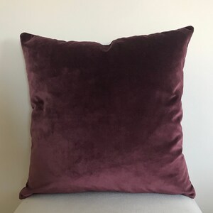 Plum Pillow Cover Velvet Pillow All Size Pillows Custom Made Pillow Velvet Pillow Cover 18X18 Velvet Cushion Cover Pillow Decorative Pillows Etsy