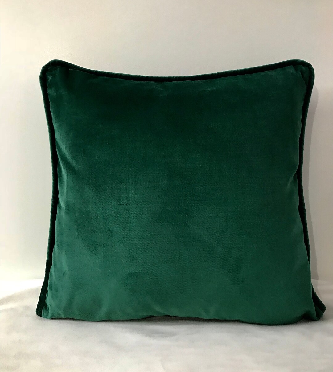 Dark Green Pillow Cover Cotton Velvet Pillow All Size Pillows Etsy