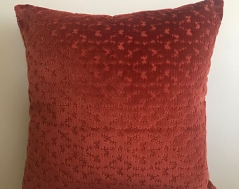 brick red pillows