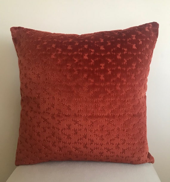 Brick Color Pillow Cover, Velvet Pillow Case, All Size Pillow, Custom Made Pillow, Velvet Cushion Cover, 18X18 20X20 22X22 Decorative Pillow