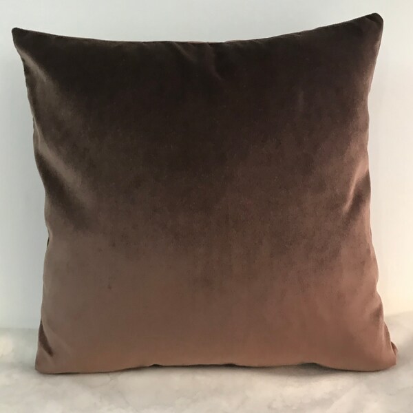 Brown Velvet Pillow Etsy