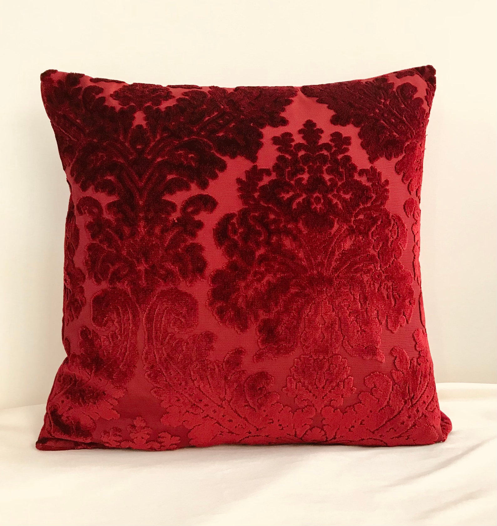 Red Pillow Cover Velvet Pillow All Size Pillows Custom Made Etsy