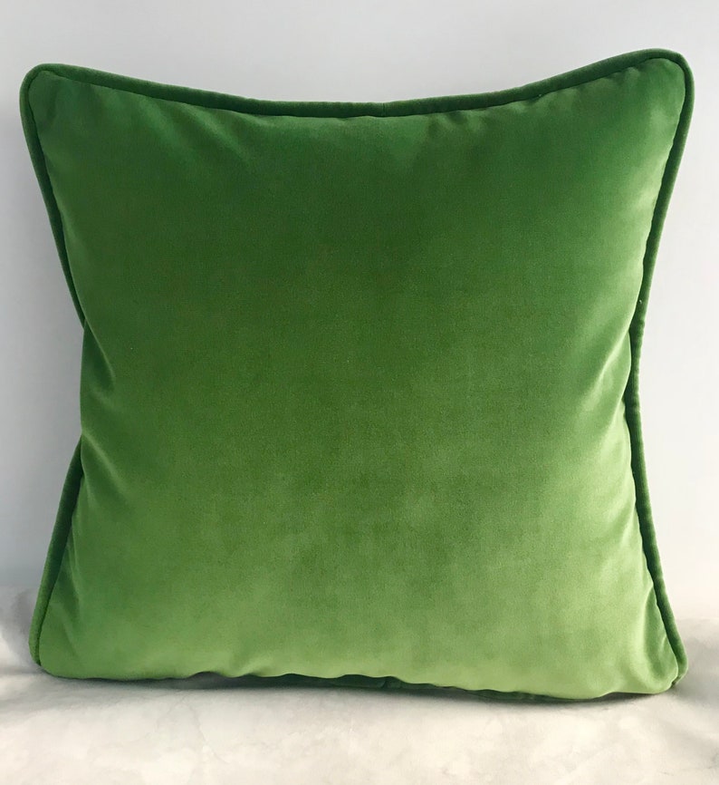 Green Pillow Cover Velvet Pillow All Size Pillows Custom Made Etsy