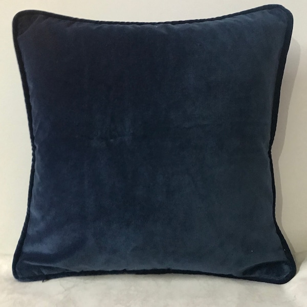 Navy Pillow Cover, Navy Velvet Pillow, Navy Pillow Case, Custom Made Pillow, 18X18 20X20 22X22X 24X24  Pillow Cover, Velvet Pillow Covers