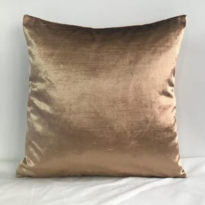 Bronze Pillow Cover, Velvet Pillow All Size Pillows, Custom Made Pillow, Velvet Pillow Cover, 18X18 Velvet Cushion Cover, Decorative Pillows