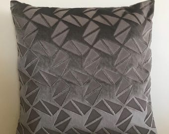 Gray and Taupe Pillow, Gray Velvet Pillow, All Size, Luxury Velvet Pillow, With Custom Piping, Velvet Pillow Case 18X18 Velvet Cushion Cover