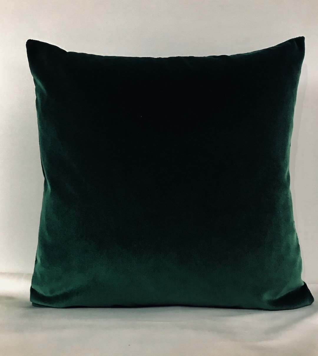 Dark Green Pillow Cover Cotton Velvet Pillow All Size Pillows Custom ...