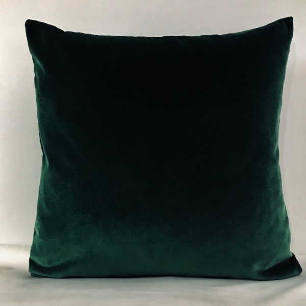 Funda de almohada verde oscuro Almohada de terciopelo de algodón Almohadas de todos los tamaños Almohada hecha a medida Funda de almohada de terciopelo Funda de cojín de terciopelo Almohadas decorativas