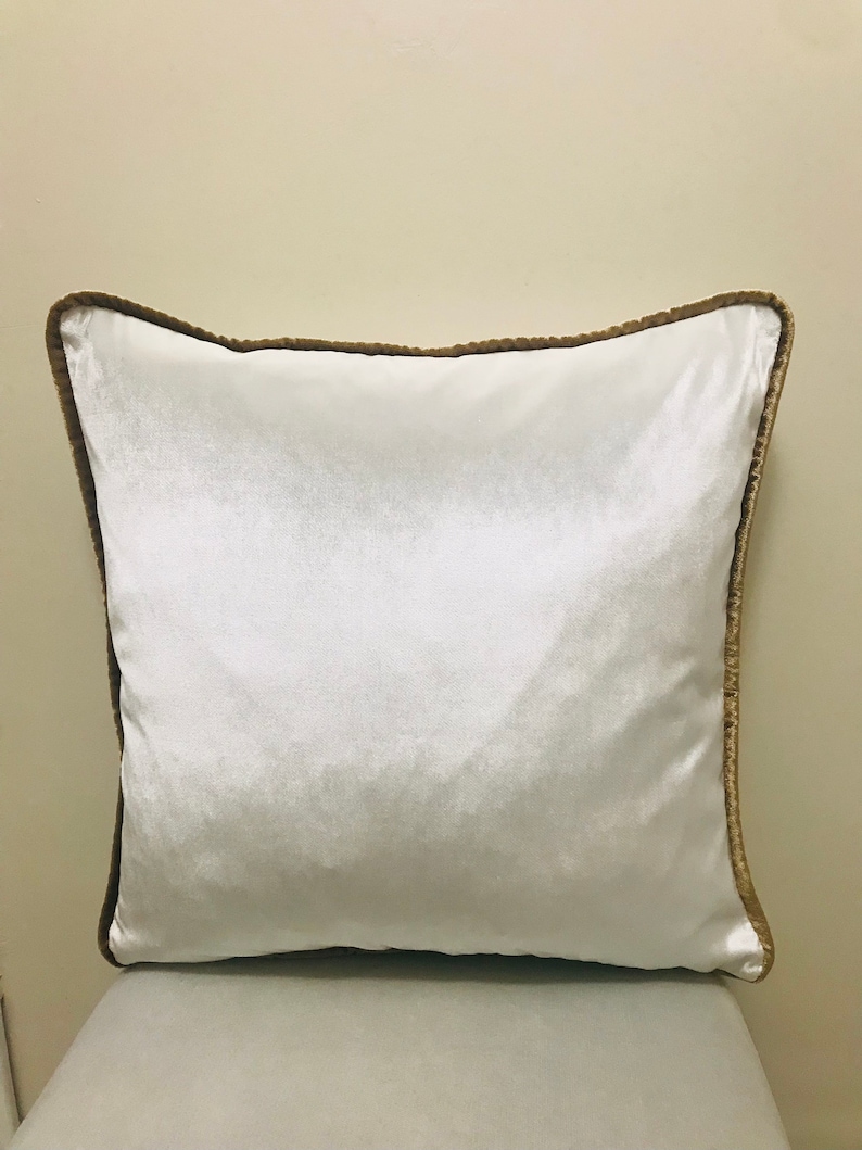 Bright White Pillow Cover Velvet Pillow All Size Pillowscustom Made